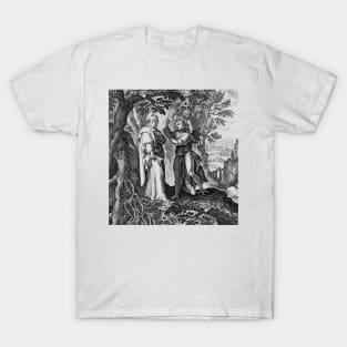 Jesus Christ Resists the Temptation of Lucifer the Infernal Devil T-Shirt